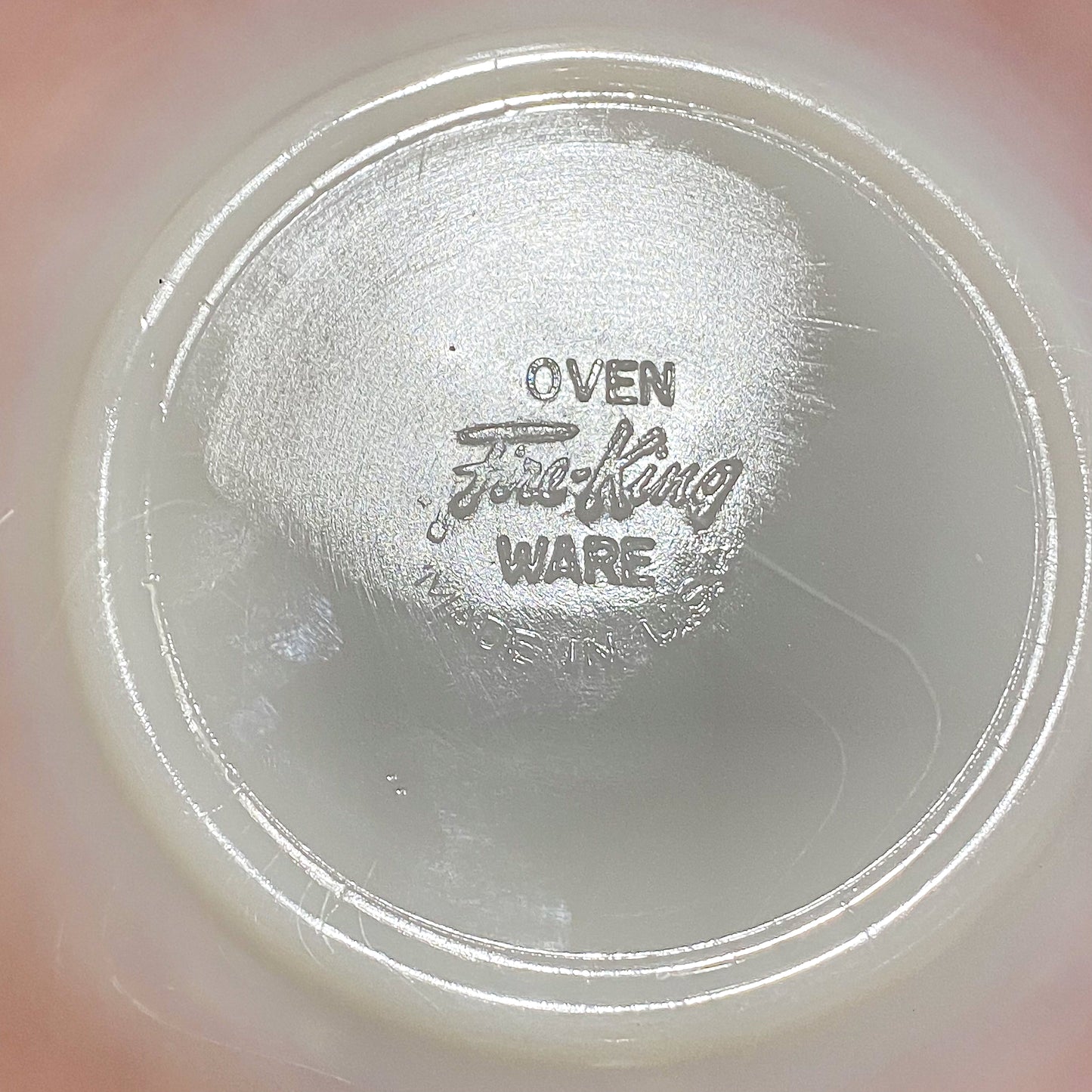 FireKing Pink Swirl Cup & Saucer (pink1)