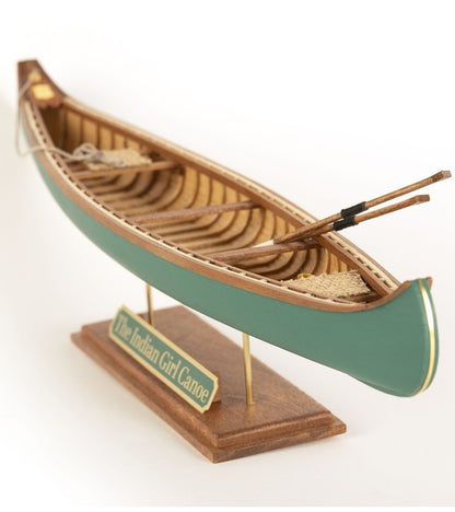 The Indian Girl Canoe 1:16. Wooden Scale Model Ship.