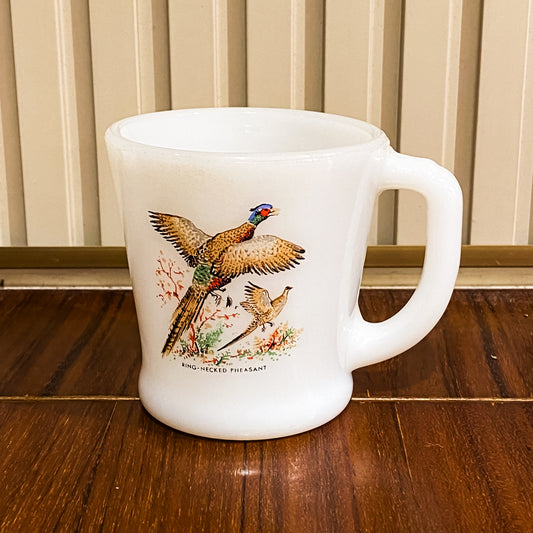 FireKing Wildlife D-Handle Mug Red-Necked Pheasant (W1)