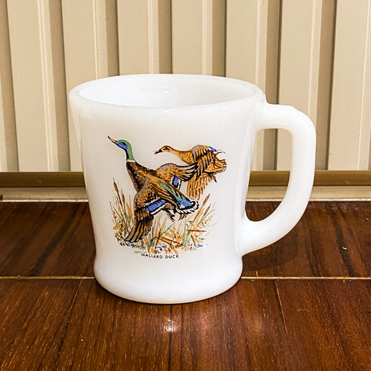 FireKing Wildlife D-Handle Mallard Duck Mug (W2)