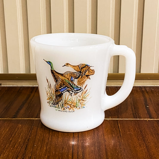 FireKing Wildlife D-Handle Mallard Duck Mug (W3)