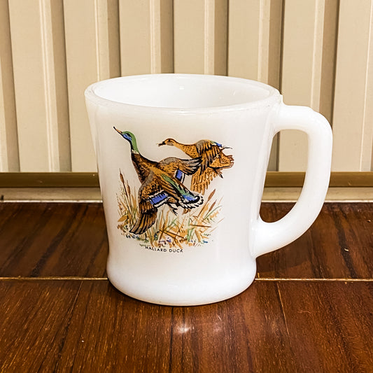 FireKing Wildlife D-Handle Mallard Duck Mug (W4)
