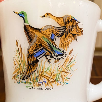 FireKing Wildlife D-Handle Mallard Duck Mug (W4)